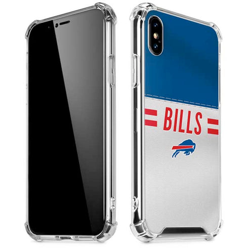 NFL Buffalo Bills White Striped iPhone XS Max Clear Case